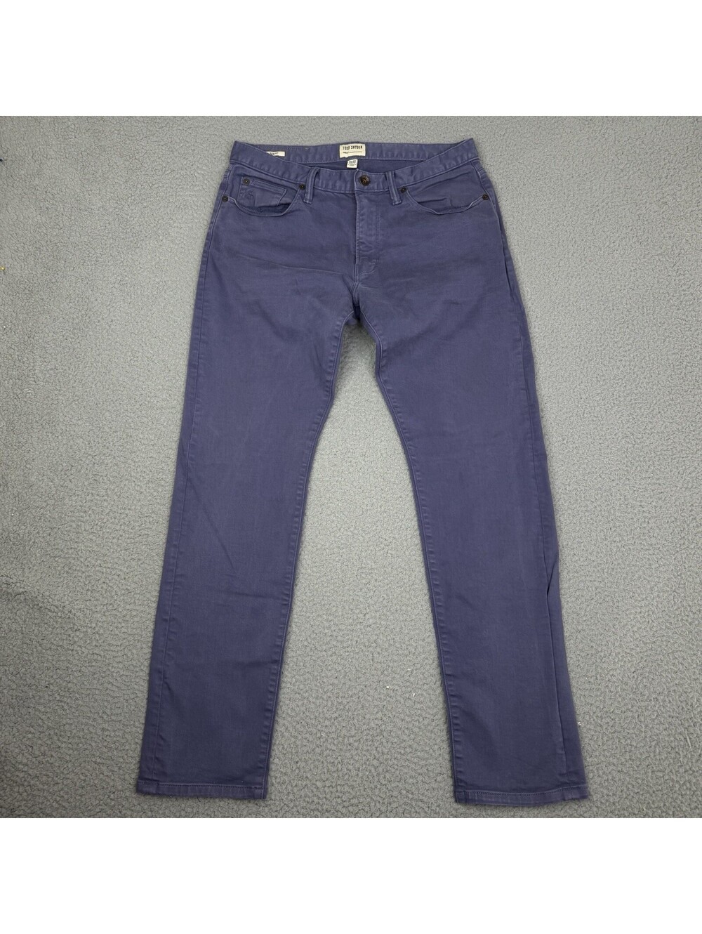 Todd Snyder Mens Slim Fit Stretch 5-Pocket Jeans Purple Cotton Blend 31x32